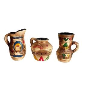 3 Piece Fairway Vintage Pottery Native American Style Tribal Aztec Southwest